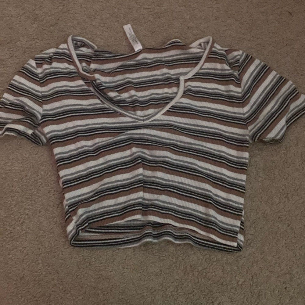 striped crop top